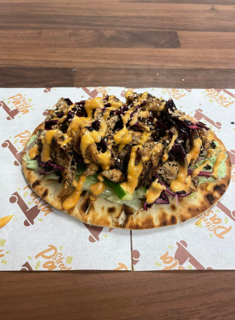 A loaded Street Pasta special